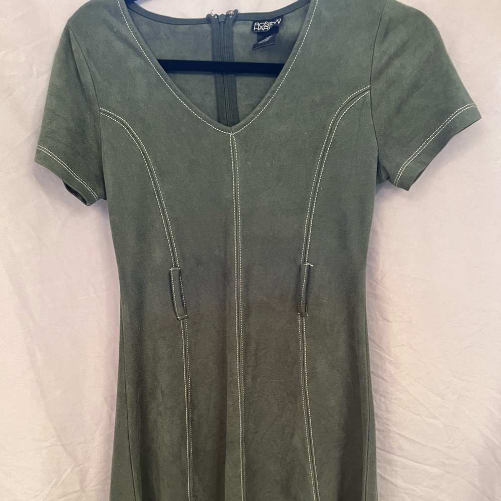 Green Suede Mini dress